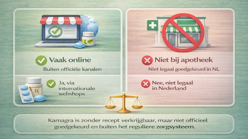 Is Kamagra zonder recept verkrijgbaar met uitleg over online aankoop en niet verkrijgbaar bij apotheek