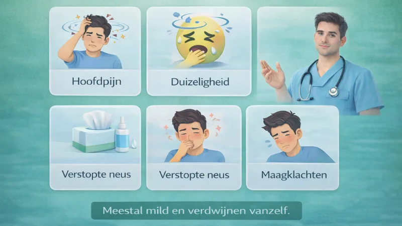 Meest voorkomende bijwerkingen van Kamagra zoals hoofdpijn duizeligheid blozen en maagklachten