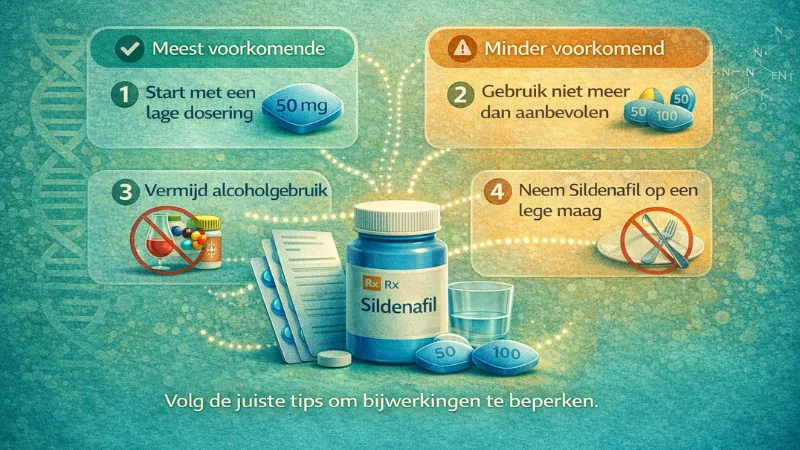 Tips om Sildenafil bijwerkingen te verminderen zoals juiste dosering en vermijden van alcohol