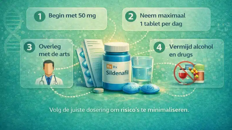 Tips voor veilige Sildenafil dosering zoals starten met 50 mg en maximaal één tablet per dag
